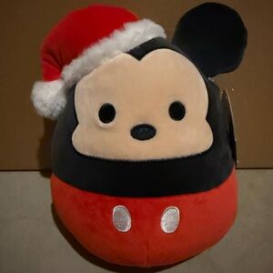 Disney 8 inch Mickey Mouse Squishmallow Santa Christmas